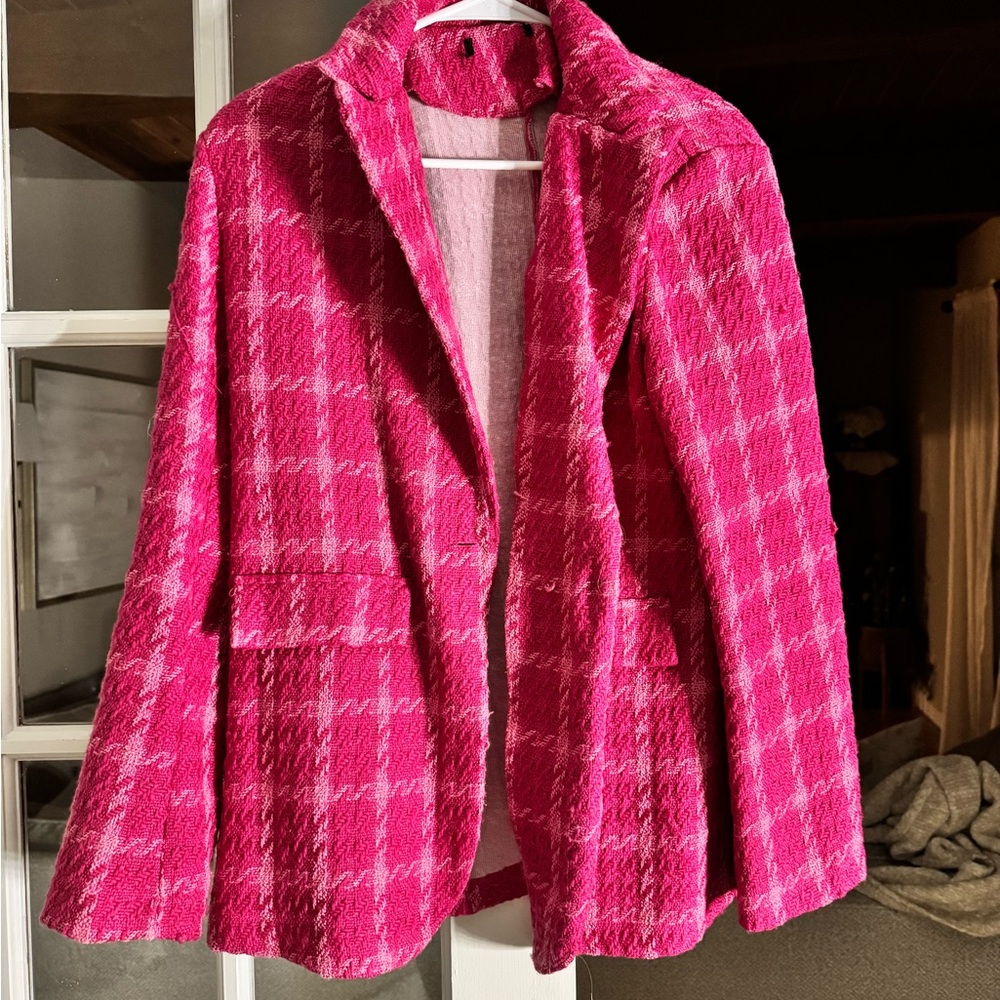 Pink Houndstooth Women's Jacket